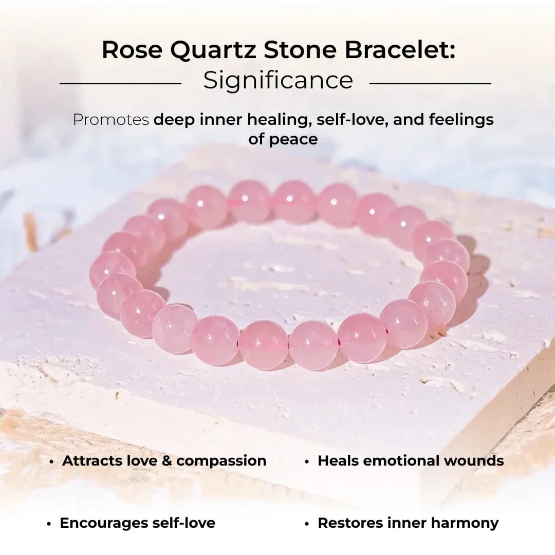 Rose Quartz Stone Bracelet 3