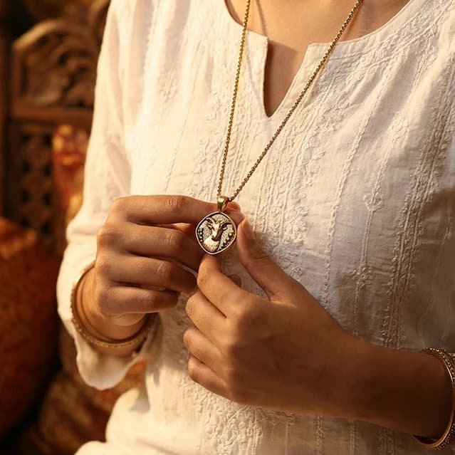 Capricorn (Makar) Rashi Pendant 3